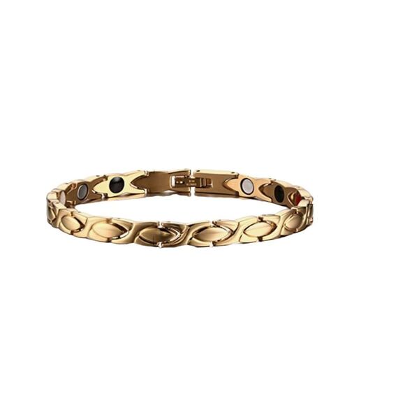 10/$25🦋 Stainless Steel Gold Plated Magnetic XOXO Bracelet - Picture 1 of 16